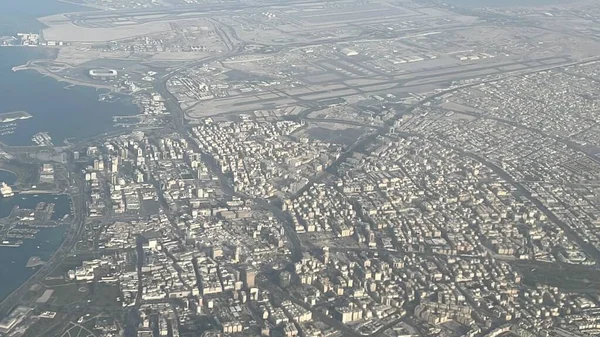 Doha Qatar Feb Aerial View Qatar Plane See Feb 2023 — 스톡 사진