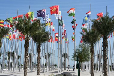 DOHA, Katar - 12 Şubat 2023 'te Katar' ın Doha kentindeki Flag Plaza.