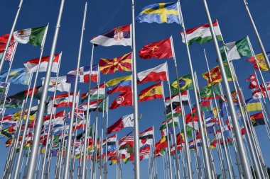DOHA, Katar - 12 Şubat 2023 'te Katar' ın Doha kentindeki Flag Plaza.