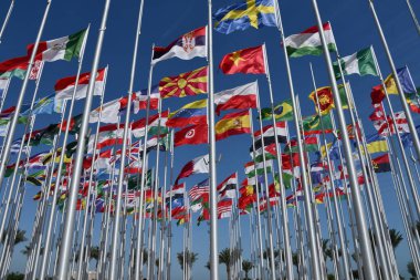 DOHA, Katar - 12 Şubat 2023 'te Katar' ın Doha kentindeki Flag Plaza.