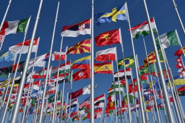 DOHA, Katar - 12 Şubat 2023 'te Katar' ın Doha kentindeki Flag Plaza.