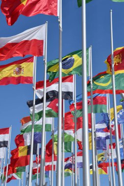 DOHA, Katar - 12 Şubat 2023 'te Katar' ın Doha kentindeki Flag Plaza.