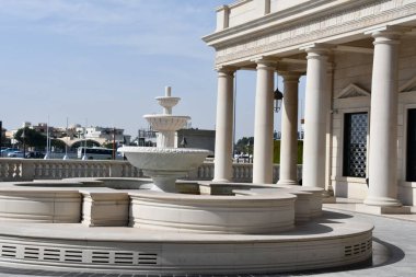 DOHA, Katar - 12 Şubat 2023 'te Katara Plaza, Katar' daki binalar.