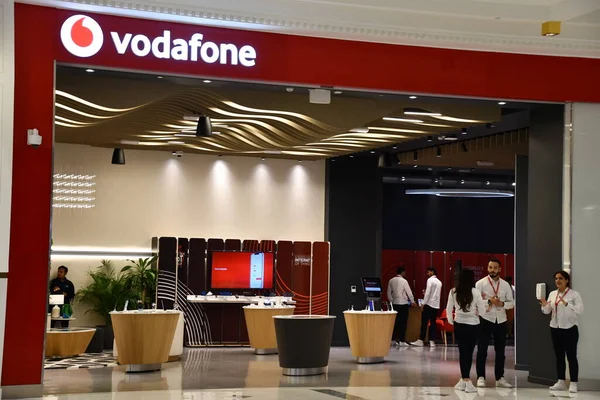 stock image DOHA QATAR - FEB 12: Vodafone store at Place Vendome Mall in Lusail, near Doha, Qatar, as seen on Feb 12, 2023.