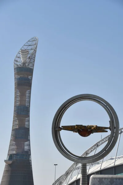 Doha Qatar Feb Asian Games Art Tower Nella Aspier Zone — Foto Stock