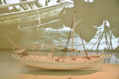 DOHA, Katar - 13 Şubat 2023 'te Katar' ın Doha kentindeki Ulusal Katar Müzesi.