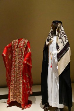 DOHA, Katar - 13 Şubat 2023 'te Katar' ın Doha kentindeki Ulusal Katar Müzesi.