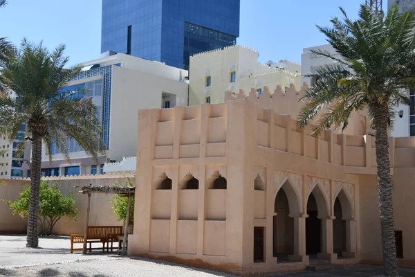 Doha Qatar Feb Utomhusutställningar Qatars Nationalmuseum Doha Qatar Sett Den — Stockfoto