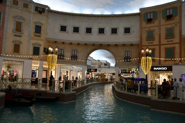 Doha Katar Şubat 2023 Katar Doha Kentindeki Villaggio Avm Görüldüğü — Stok fotoğraf