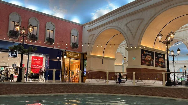 Доха Катар Feb Villaggio Mall Faba Qatar Seen Feb 2023 — стоковое фото