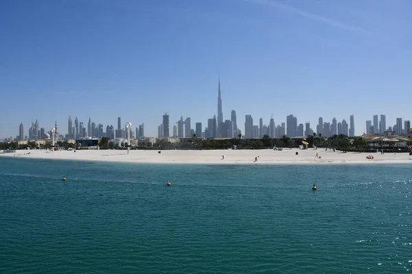 Dubai Förenade Arabemiraten Feb Utsikt Över Skyskraporna Från Jumeirah Bay — Stockfoto