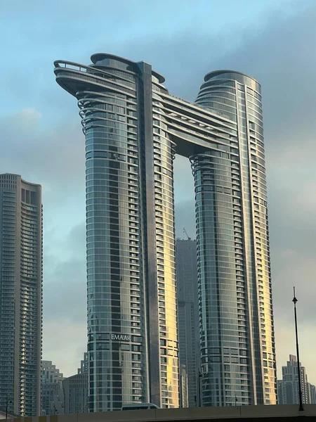 Озил Uae Feb Address Skyview Towers Dubai Uae Seen Feb — стоковое фото