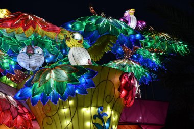 DUBAI, BAE - 19 Şubat: Dubai, BAE 'deki Dubai Garden Glow, 9 Şubat 2023.