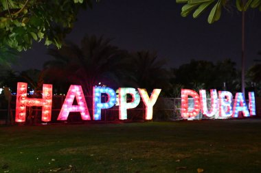 DUBAI, BAE - 19 Şubat: Dubai, BAE 'deki Dubai Garden Glow, 9 Şubat 2023.