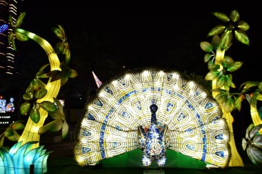 DUBAI, BAE - 19 Şubat: Dubai, BAE 'deki Dubai Garden Glow, 9 Şubat 2023.