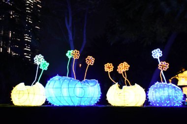 DUBAI, BAE - 19 Şubat: Dubai, BAE 'deki Dubai Garden Glow, 9 Şubat 2023.