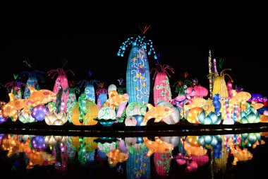 DUBAI, BAE - 19 Şubat: Dubai, BAE 'deki Dubai Garden Glow, 9 Şubat 2023.