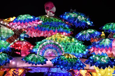 DUBAI, BAE - 19 Şubat: Dubai, BAE 'deki Dubai Garden Glow, 9 Şubat 2023.