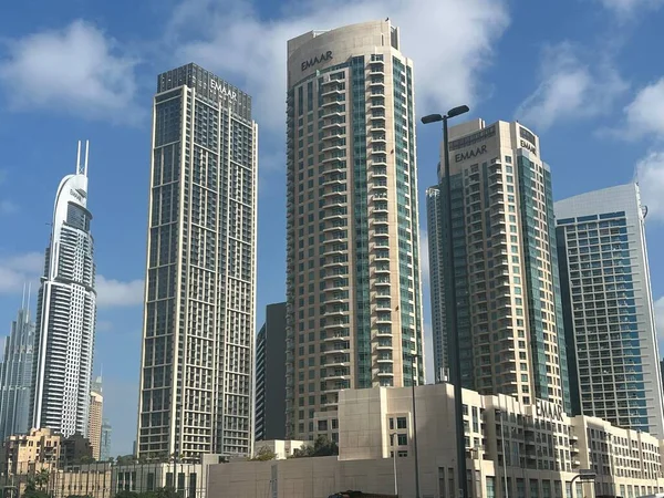 Dubai Emirati Arabi Uniti Feb Vista Dei Grattacieli Sheikh Zayed — Foto Stock