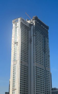 DUBAI BAE - 20 Şubat 2023 'te Dubai Creek Limanı' ndaki gökdelenler.