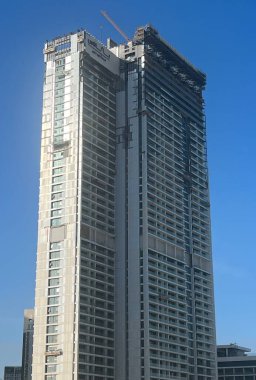 DUBAI BAE - 20 Şubat 2023 'te Dubai Creek Limanı' ndaki gökdelenler.