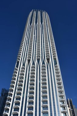 DUBAI BAE - 20 Şubat 2023 'te Dubai Creek Limanı' ndaki gökdelenler.