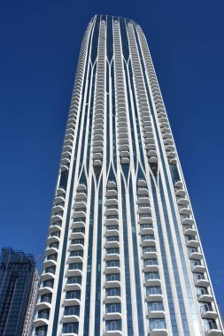 DUBAI BAE - 20 Şubat 2023 'te Dubai Creek Limanı' ndaki gökdelenler.