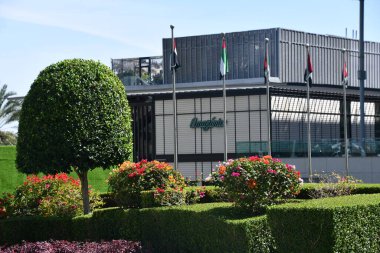 DUBAI, BAE - 21 Şubat 2023 Dubai, BAE 'deki Dubai Uluslararası Finans Merkezi Heykel Parkı.