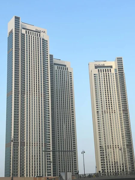 Dubai Verenigde Arabische Emiraten Feb Zicht Sheikh Zayed Road Wolkenkrabbers — Stockfoto