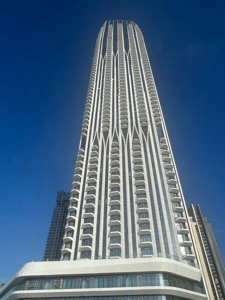 Dubai Uae Feb Ουρανοξύστες Στο Dubai Creek Harbour Στα Ηνωμένα — Φωτογραφία Αρχείου