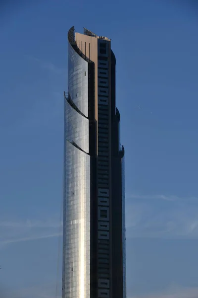 Озил Uae Feb Tower Jaddaf Waterfront Dubai Uae Seen February — стоковое фото