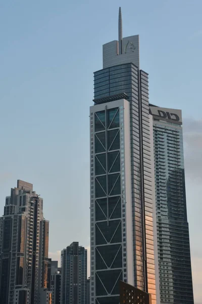 Dubai Eae Feb Kilátás Sheikh Zayed Road Felhőkarcolók Dubai Egyesült — Stock Fotó