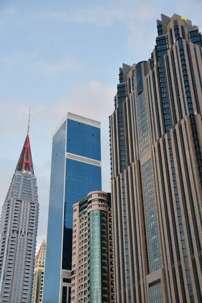 Dubai Emirati Arabi Uniti Feb Vista Dei Grattacieli Sheikh Zayed — Foto Stock