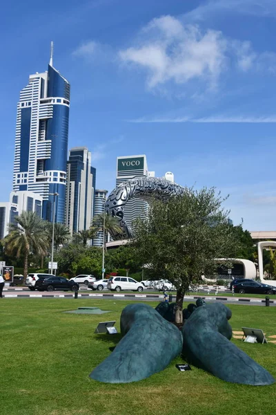 Дубай Оаэ Feb Скульптурный Парк Дубайском Международном Финансовом Центре Дубае — стоковое фото
