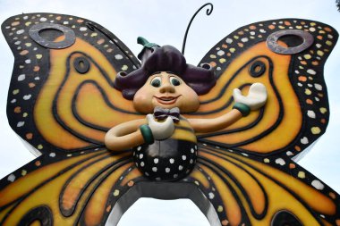 DUBAI BAE - 21 Şubat 2023 'te Dubai Kelebek Bahçesi' nde görüldüğü gibi.