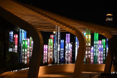 DUBAI, BAE - 21 Şubat 2023 'te Dubai, BAE' deki Mohammed bin Rashid Kütüphanesinde Dil Bahçesi.