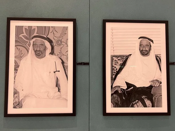 stock image DUBAI, UAE - FEB 21: United Arab Emirates - Past and Present - A Photographic Journey at Mohammed bin Rashid Library in Dubai, UAE, as seen on Feb 21, 2023.