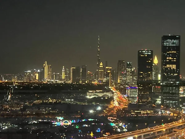 Dubai Verenigde Arabische Emiraten Feb Zicht Wolkenkrabbers Sheikh Zayed Road — Stockfoto