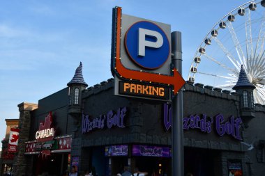 28 Mayıs 2023 'te Kanada' nın Ontario kentindeki Niagara Şelalesi 'nde görülen Clifton Tepesi.