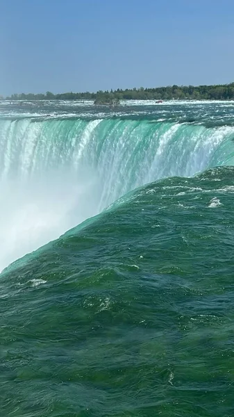 Falls Horseshoe Μέρος Του Νιαγάρα Falls Μεταξύ Ηπα Και Καναδά — Φωτογραφία Αρχείου