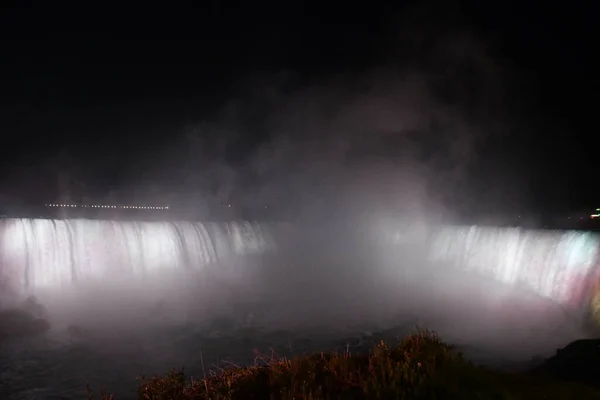 Vue Des Chutes Niagara Nuit — Photo