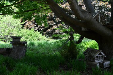 Niagara Şelalesi, Ontario, Kanada 'daki Floral Showhouse' da 28 Mayıs 2023 tarihinde görüldüğü üzere, Niagara Şelalesi 'nde bulunan Minyatür Köy.