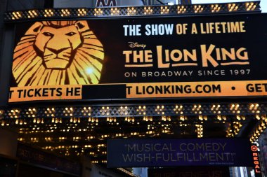 NEW YORK NY - 14 Mayıs: The Lion King Broadway Show, Manhattan, New York, 14 Mayıs 2023.