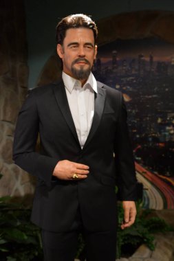 28 Mayıs 2023 'te Ontario, Kanada' daki Niagara Şelalesi 'ndeki Clifton Hill' de Louis Tussauds Balmumu Fabrikası 'nda Benicio Del Toro heykeli görüldü..