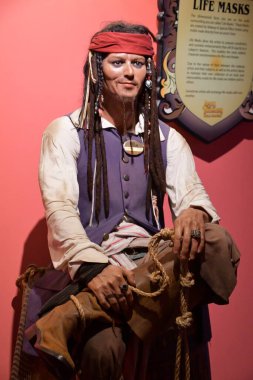 28 Mayıs 2023 'te Ontario, Kanada' daki Niagara Şelalesi 'ndeki Clifton Hill' deki Louis Tussauds Balmumu Fabrikası 'nda Johnny Depp heykeli görüldü..