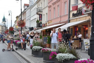 10 Ağustos 2019 'da Polonya' nın Varşova şehrinde görüldüğü üzere, VARŞAN, POLAND.