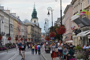 10 Ağustos 2019 'da Polonya' nın Varşova şehrinde görüldüğü üzere, VARŞAN, POLAND.
