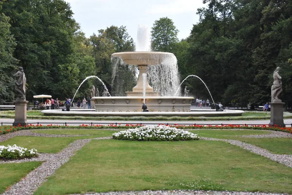 Garantia Polónia Ago Fonte Saxon Garden Varsóvia Polônia Como Visto — Fotografia de Stock