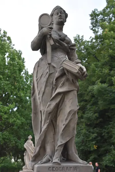 Warsaw Pologne Août Sculptures Grès Rococo Jardin Saxon Varsovie Pologne — Photo