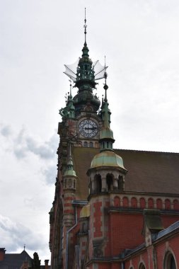 GDANSK, POLAND - 19 AUG; Polonya 'nın Gdansk kentindeki Gdansk Müzesi (Main Town Hall), 19 Ağustos 2019.